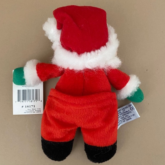 Mary Meyer, Vintage Tippy Toes Santa Finger Puppet,  7 Inch Santa Claus Plush - Picture 3 of 6